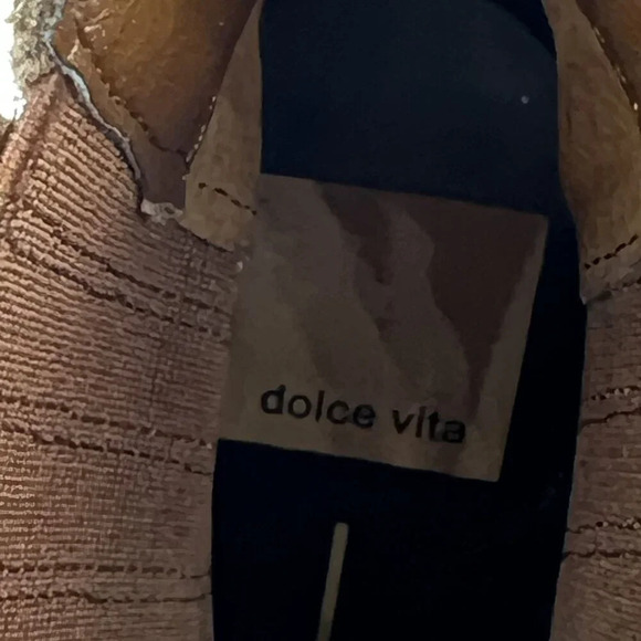 Dolce Vita Womens 7.5 Conway Brown Suede Ankle Boots Scalloped Booties Western - Picture 14 of 16